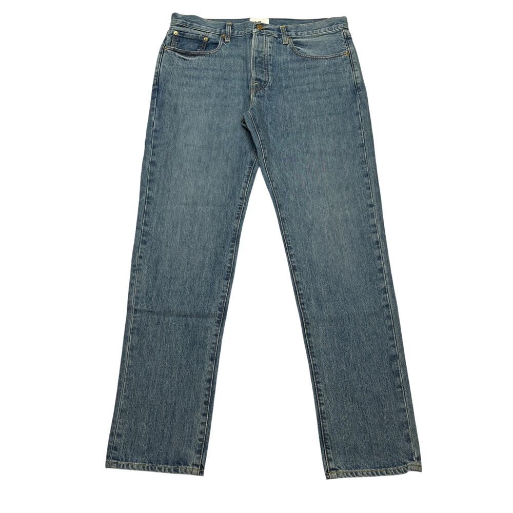 $185 Sid Mashburn Light Wash Denim 38x32 Slim Straight Jeans
